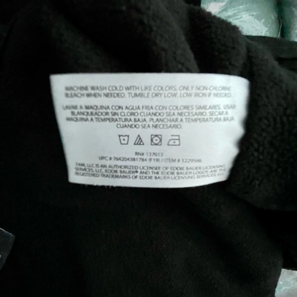 Eddie Bauer Men's Fleece Lined Water Resistant Black Pants 32 x 32